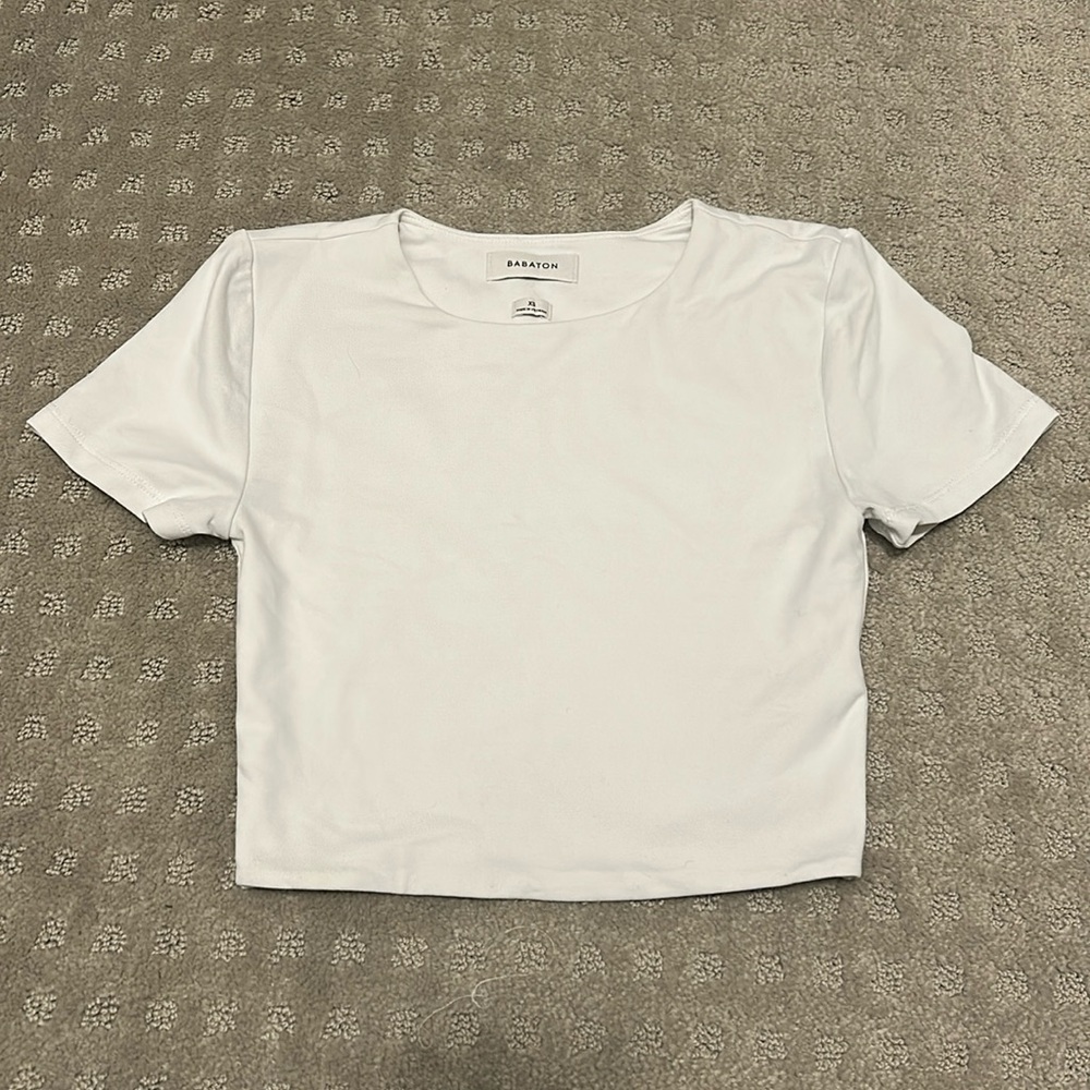 Babaton Contour Crew Cropped T-Shirt - XS - White - Picture 1 of 3